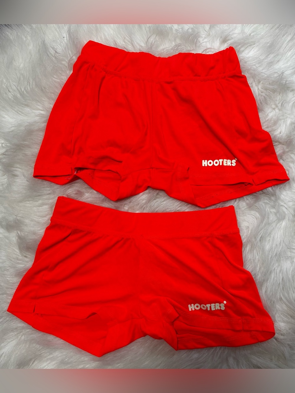Hooters Bright Orange Classic Uniform Booty Shorts - Bundle of 2